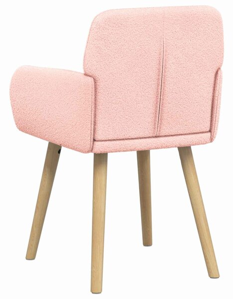 VidaXL Étkező Székek 2 db Bouclé Rózsaszín 59 x 57 x 85 cm