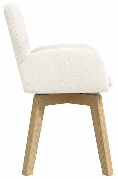 VidaXL Forgós Étkezős Székek 2 db Bouclé Krémszínű 54 x 58 x 87 cm