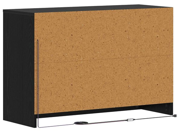 VidaXL TV szekrény 91 x 34 x 61 cm Fekete Tölgy Szerelt Fa