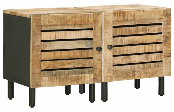 VidaXL Éjjeli asztal 2 db Természetes 40 x 33 x 46 cm Tömör Mangófát