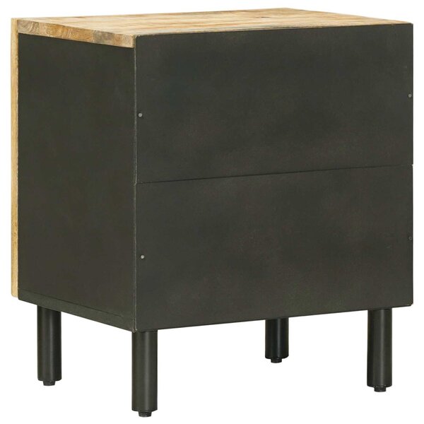 VidaXL Éjjeli asztal 2 db Természetes 40 x 33 x 46 cm Tömör Mangófát