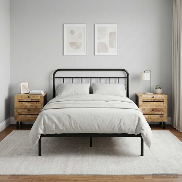 VidaXL Éjjeli asztal 2 db Természetes 40 x 33 x 46 cm Tömör Mangófát