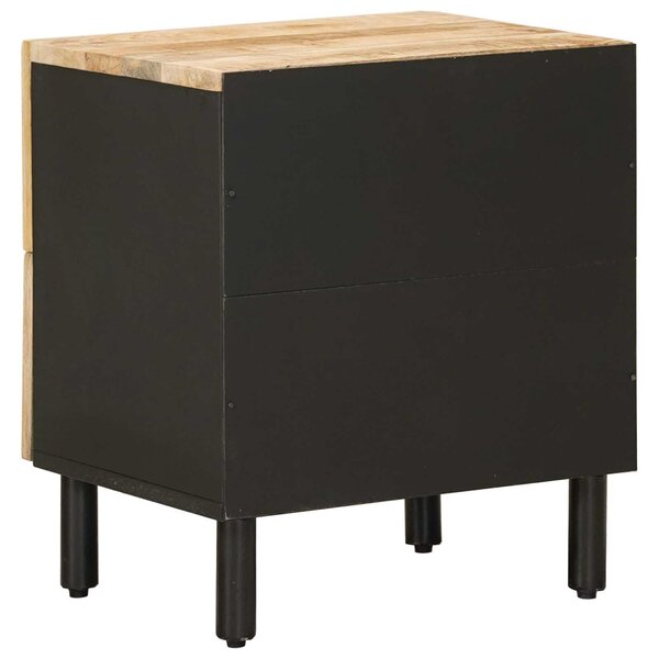 VidaXL Éjjeli asztal 2 db Természetes 40 x 33 x 46 cm Tömör Mangófát