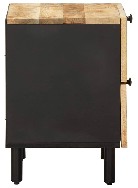 VidaXL Éjjeli asztal 2 db Természetes 40 x 33 x 46 cm Tömör Mangófát