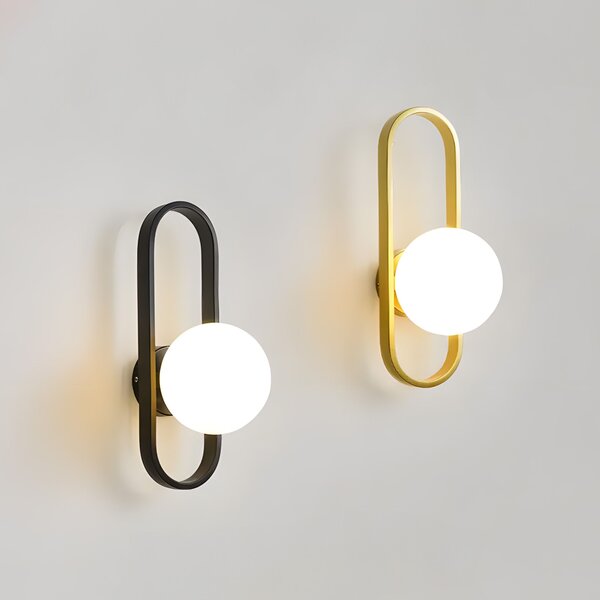 Fali lámpa APP1756-1W BRUSH GOLD WHITE