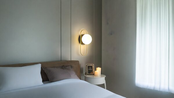 Fali lámpa APP1756-1W BRUSH GOLD WHITE