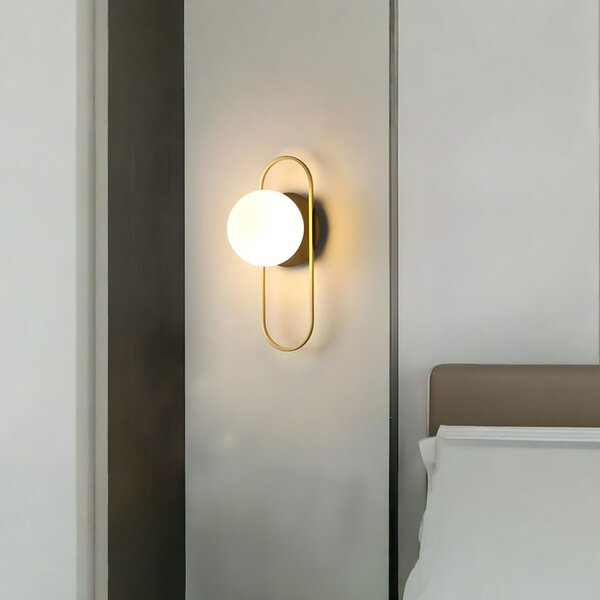Fali lámpa APP1756-1W BRUSH GOLD WHITE