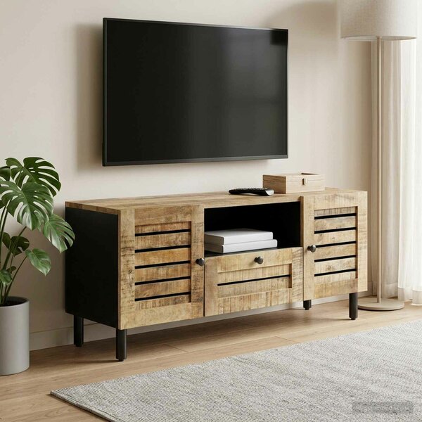 VidaXL Tároló szekrények Természetes 105 x 33 x 46 cm Tömör Mangófát