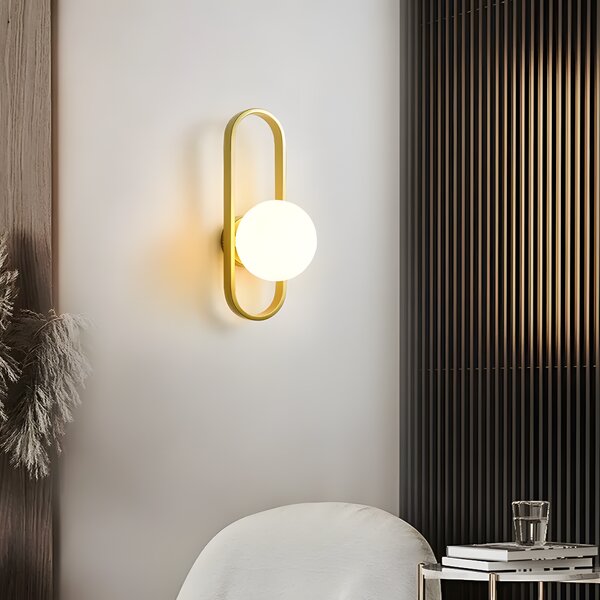 Fali lámpa APP1756-1W BRUSH GOLD WHITE