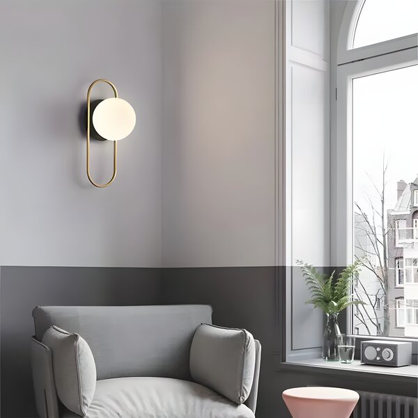 Fali lámpa APP1756-1W BRUSH GOLD WHITE