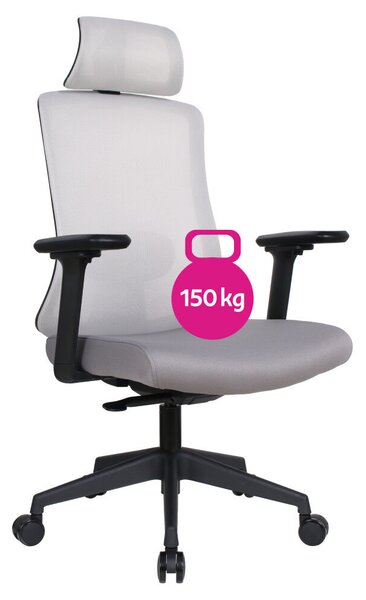 Irodai szék, szürke/fekete, teherbírás 150 kg, ROSANO