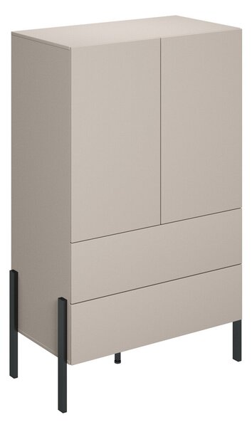 Könyvespolc Etsore 106, Zárt, Fiókokkal, Ajtókkal, Laminált forgácslap, 150x90x50cm, Kasmír