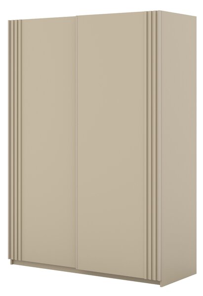 Gardróbszekrény Austin 371, Laminált forgácslap, Közepes sűrűségű farostlemez, 210x150x61cm, Bézs