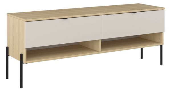 TV-állvány Levtenu 108, Laminált forgácslap, 55x140x40cm, Tölgy, Kasmír