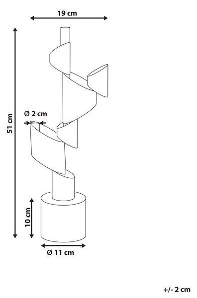 Gyertyatartó AMILLY Fém 51 cm Fekete