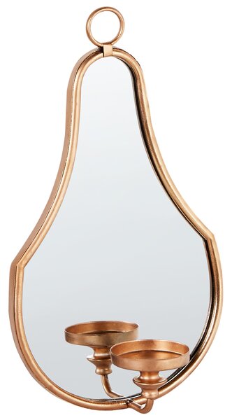 Fali gyertyatartó BAZARNES Fém 45 cm Arany
