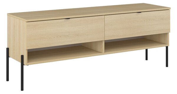 TV-állvány Levtenu 108, Laminált forgácslap, 55x140x40cm, Tölgy