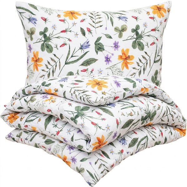4Homet Wildflower Bliss krepp ágyneműhuza, 140 x 200 cm, 70 x 90 cm, 140 x 200 cm, 70 x 90 cm