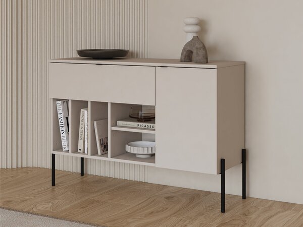 Komód Levtenu 112, Laminált forgácslap, 75x105x40cm, Kasmír