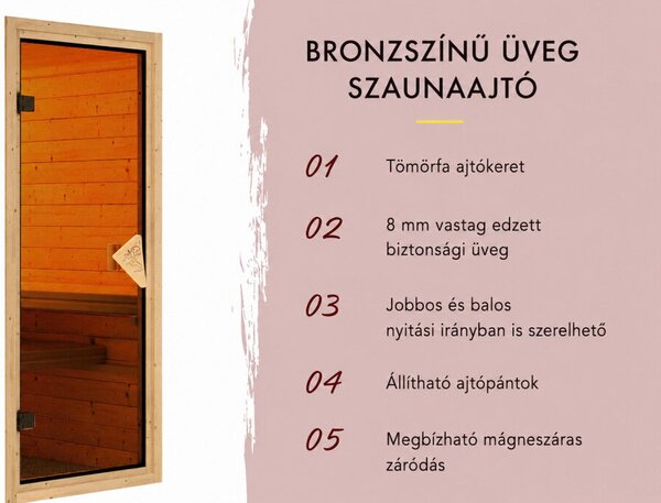 Karibu Amara beltéri finn szauna 4 fő részére – kályha nélkül