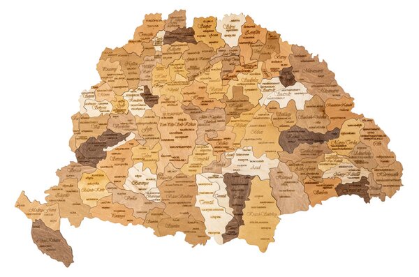 3D Fali Puzzle | Színes Nagy-Magyarország Területe Országonként