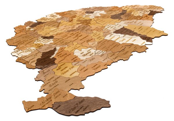 3D Fali Puzzle | Színes Nagy-Magyarország Területe Országonként