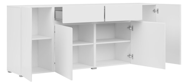 Komód Elbleve 103, Laminált forgácslap, 78x195x40cm, Fehér