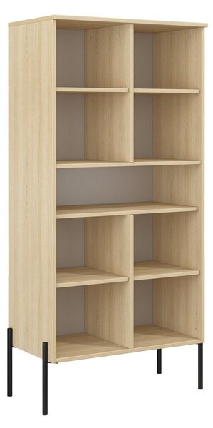 Könyvespolc Levtenu 121, Zárt, Fiókokkal, Ajtókkal, Laminált forgácslap, 150x70x40cm, Tölgy, Kasmír