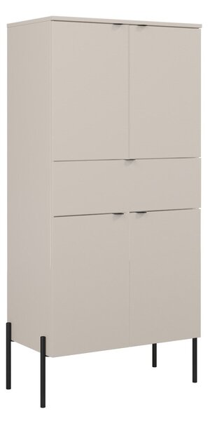 Könyvespolc Levtenu 120, Zárt, Fiókokkal, Ajtókkal, Laminált forgácslap, 150x70x40cm, Kasmír