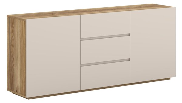 Komód Alsono 101, Laminált forgácslap, 64x150x34cm, Kasmír, Tölgy