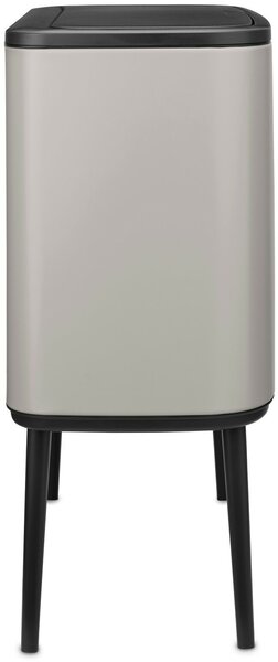 Brabantia Bo Touch Bin nyomófedeles szelektív hulladékgyűjtő, magasított, lábakon álló, műanyag tartály, 11+23L - X+J méret, acél, hamvasszürke - 255007