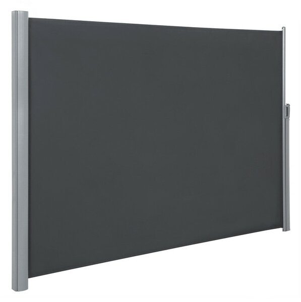 Oldalsó terasznapellenző, belátásgátló, szürke, 280 g/m² 180 x 400 cm