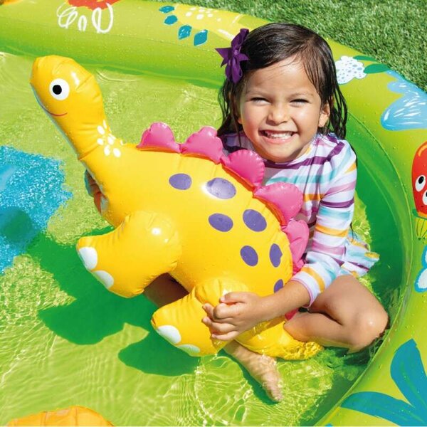 Intex 191x152x58cm felfújható Medence (57166NP) - Dínó - zöld-kék
