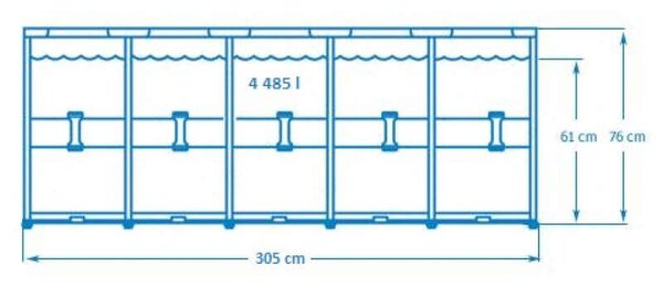 Intex 305x76cm Metal Frame fémvázas Medence vízforgatóval (28202NP)