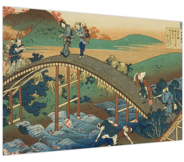 Kép - Katsushika Hokusai, Ariwara no Narihirafrom the series One Hundred, Poems Explained by the Nurse (Hyakunin isshu uba ga etoki), reprodukciók (90x60 cm)