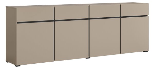 Komód Alfere 100, Laminált forgácslap, 78x225x40cm, Congo, Fekete