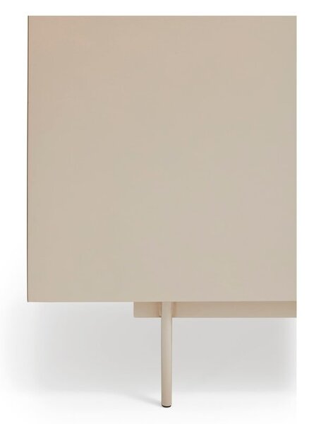 Bézs-natúr színű alacsony komód tölgyfa dekorral 180x78 cm Otto – Teulat