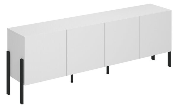 TV-állvány Etsore 100, Laminált forgácslap, 70x200x40cm, Fehér