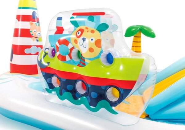 Intex Fishing Fun felfújható Gyerekmedence 218x188x99cm - Tengerpart (57162NP)