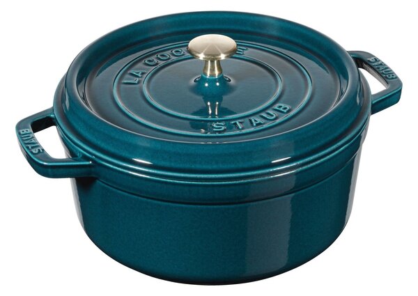 Staub La Cocotte Öntöttvas lábas fedővel 24cm - Óceánkék
