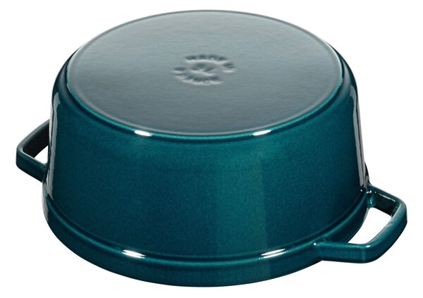 Staub La Cocotte Öntöttvas lábas fedővel 24cm - Óceánkék