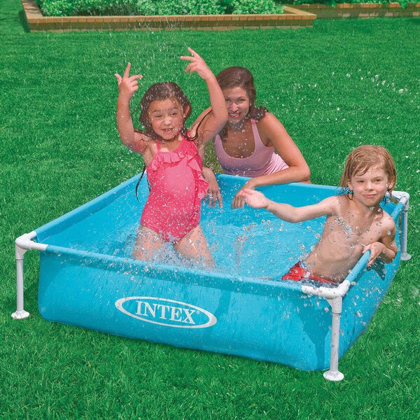 Intex 122x122cm négyszögletes mini fémvázas Gyerekmedence (57173NP)
