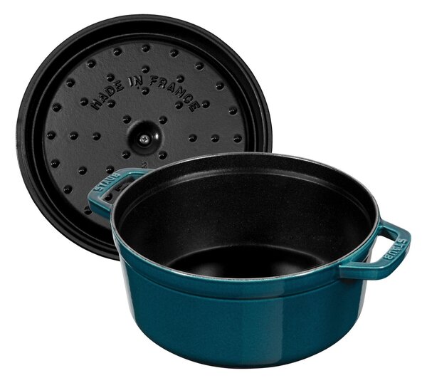 Staub La Cocotte Öntöttvas lábas fedővel 24cm - Óceánkék