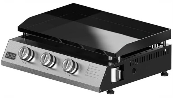 Black+Decker BXOP7350E 3 égős Gázgrill 3 x 2450 W - Fekete/Ezüst