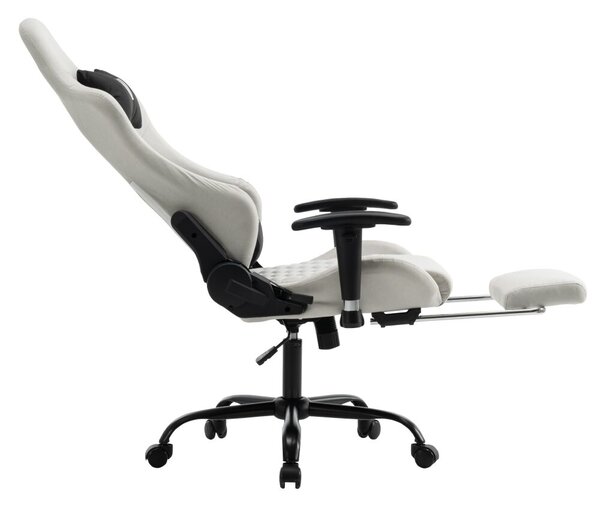 Irodai/gamer szék, fehér/fekete, teherbírás 150 kg, PAPIBAS