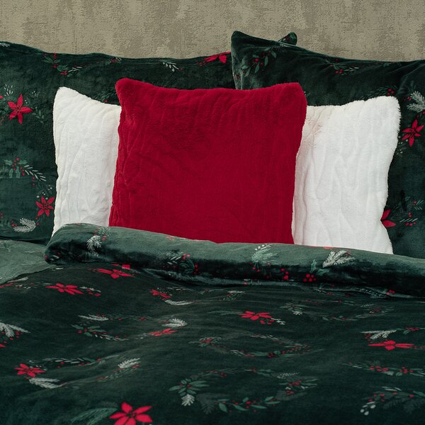 4Home Poinsettia mikroflanel ágyneműhuzat, 140 x 220 cm, 70 x 90 cm, 140 x 220 cm, 70 x 90 cm