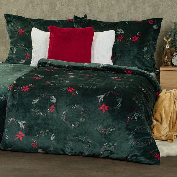 4Home Poinsettia mikroflanel ágyneműhuzat, 140 x 220 cm, 70 x 90 cm, 140 x 220 cm, 70 x 90 cm