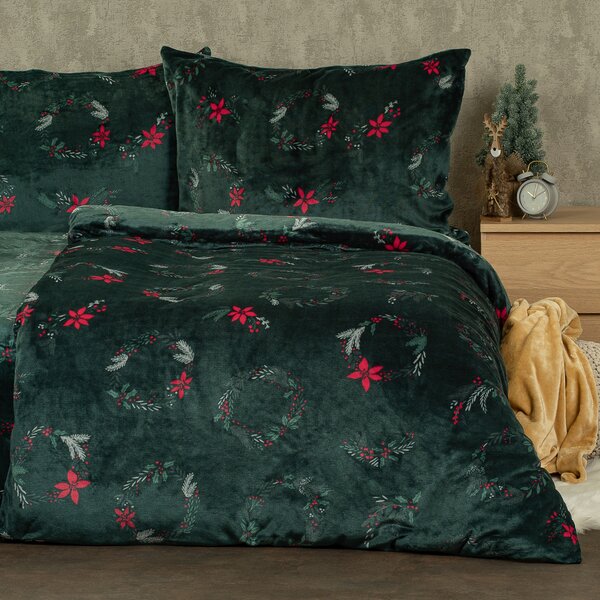 4Home Poinsettia mikroflanel ágyneműhuzat, 140 x 220 cm, 70 x 90 cm, 140 x 220 cm, 70 x 90 cm