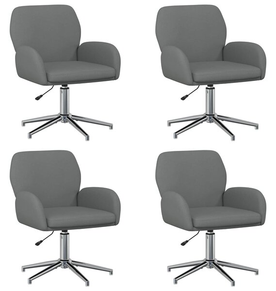 VidaXL Forgós Íróasztali Székek 4 db 54 x 58 x 90 cm Sötétszürke