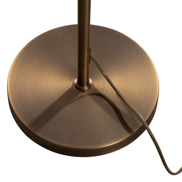 Állólámpa bronz ovális bársony lámpabúrával, levélmintás, 50 cm - Parte
